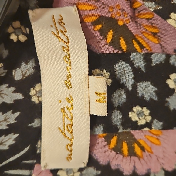 💕NATALIE MARTIN💕 Fiore Short Dress ~ Vintage Flowers Black Purple Medium - Picture 11 of 12